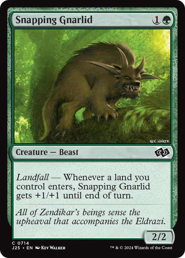 Snapping Gnarlid 714 card from Foundations Jumpstart