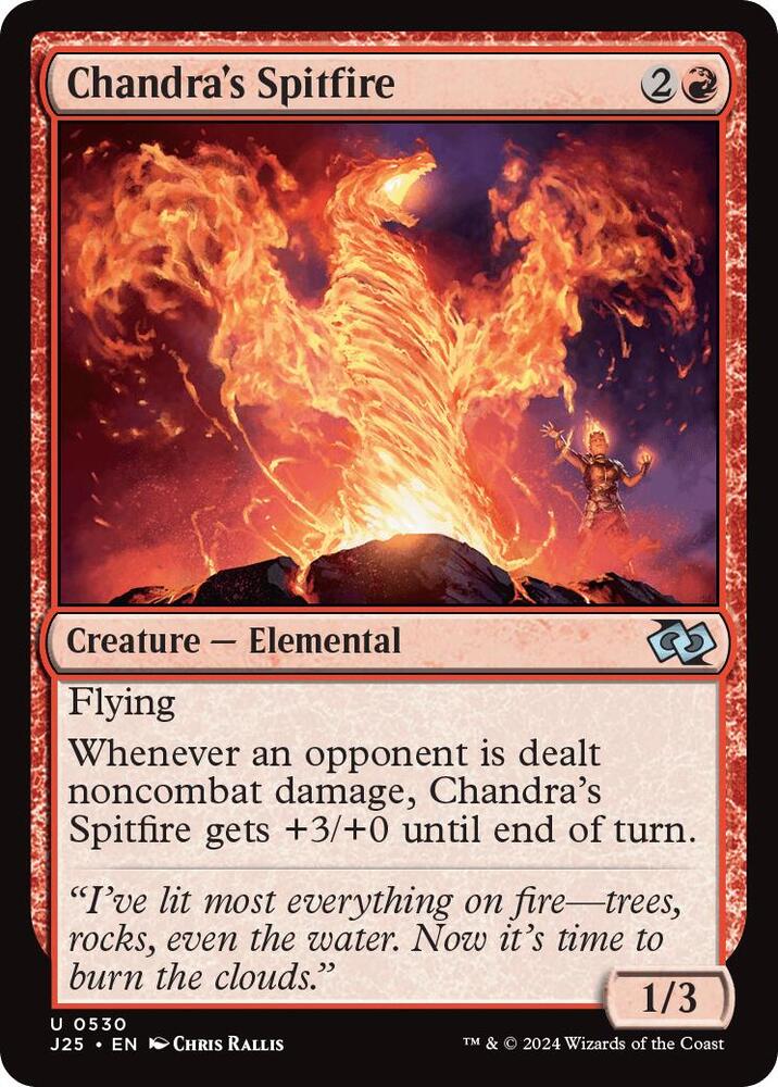 Chandra's Spitfire 530 card from Foundations Jumpstart