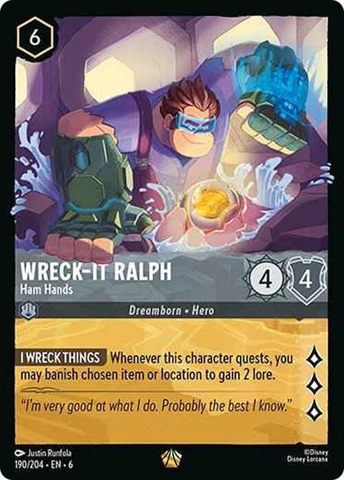 Wreck-It Ralph - Ham Hands 190/204 card from Azurite Sea