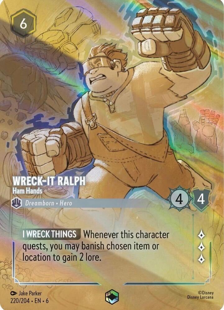 Wreck-It Ralph - Ham Hands (Enchanted) 220/204 card from Azurite Sea