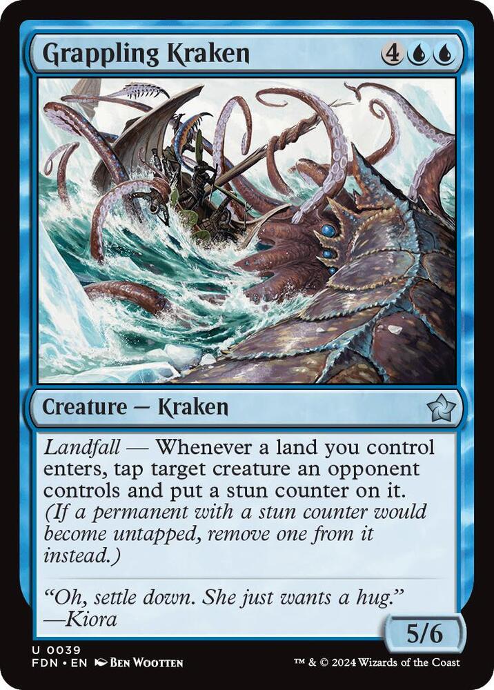 Grappling Kraken 39 card from Foundations