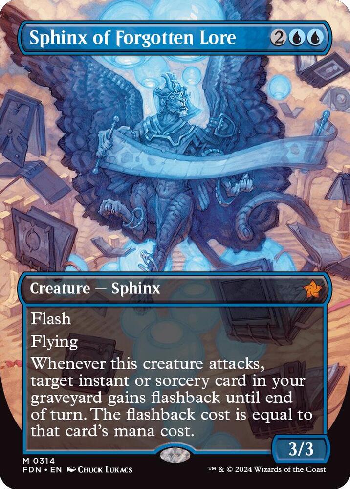 Sphinx of Forgotten Lore (Borderless) 314 card from Foundations