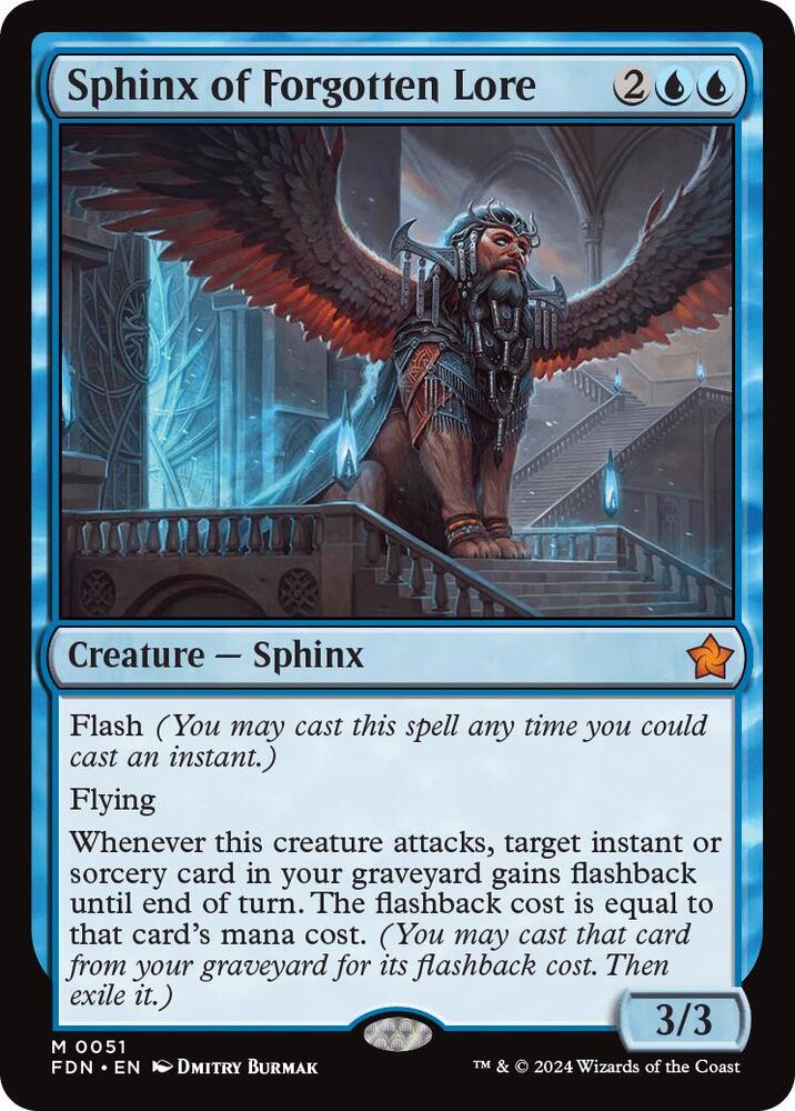 Sphinx of Forgotten Lore 51 card from Foundations