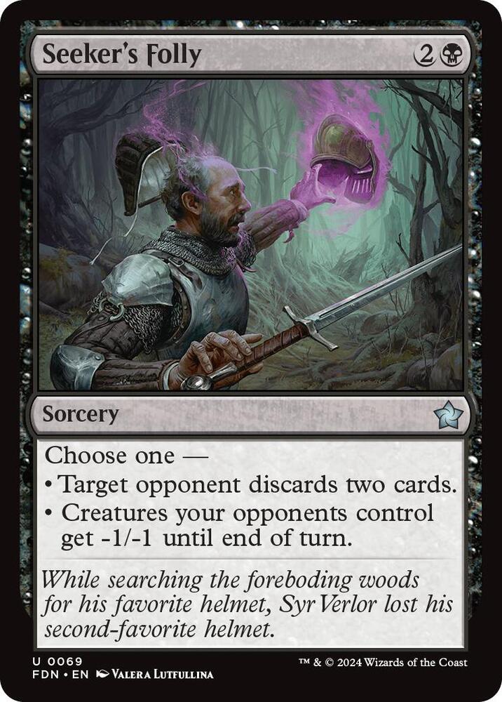 Seeker's Folly 69 card from Foundations