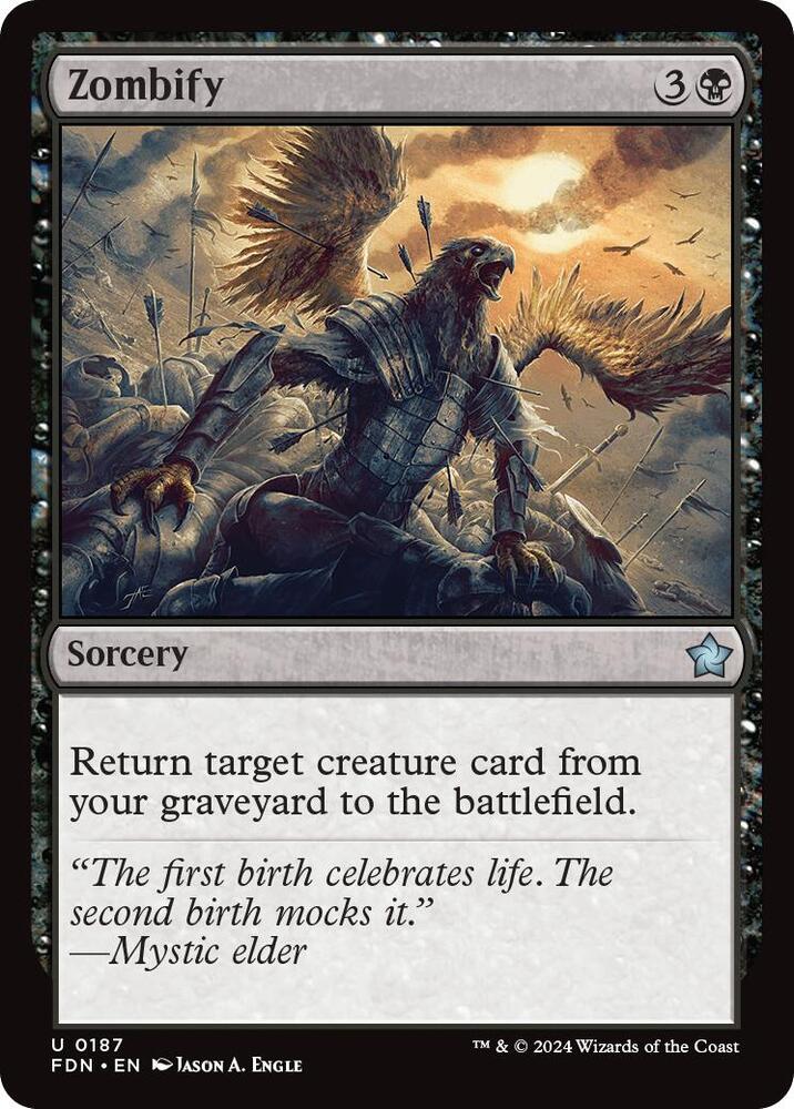 Zombify 187 card from Foundations