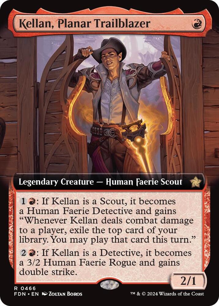 Kellan, Planar Trailblazer (Extended Art) 466 card from Foundations