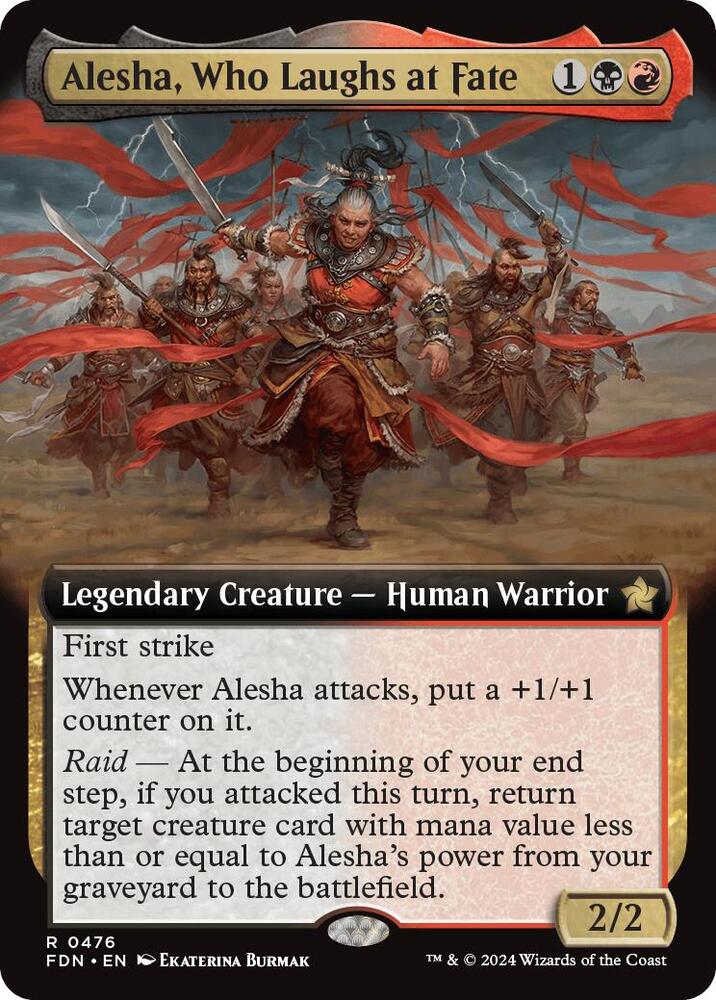 Alesha, Who Laughs at Fate (Extended Art) 476 card from Foundations