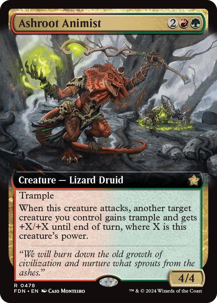 Ashroot Animist (Extended Art) 478 card from Foundations