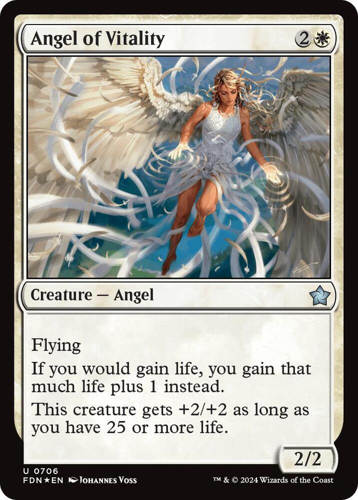 Angel of Vitality 706 card from Foundations
