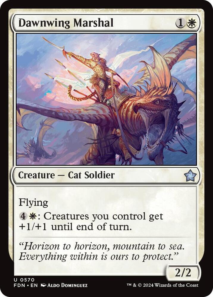 Dawnwing Marshal 570 card from Foundations