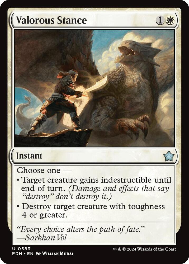 Valorous Stance 583 card from Foundations