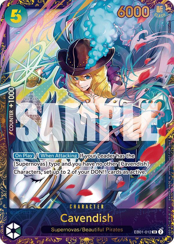 Cavendish (Treasure Cup 2024) EB01-012 card from One Piece Promotion Cards