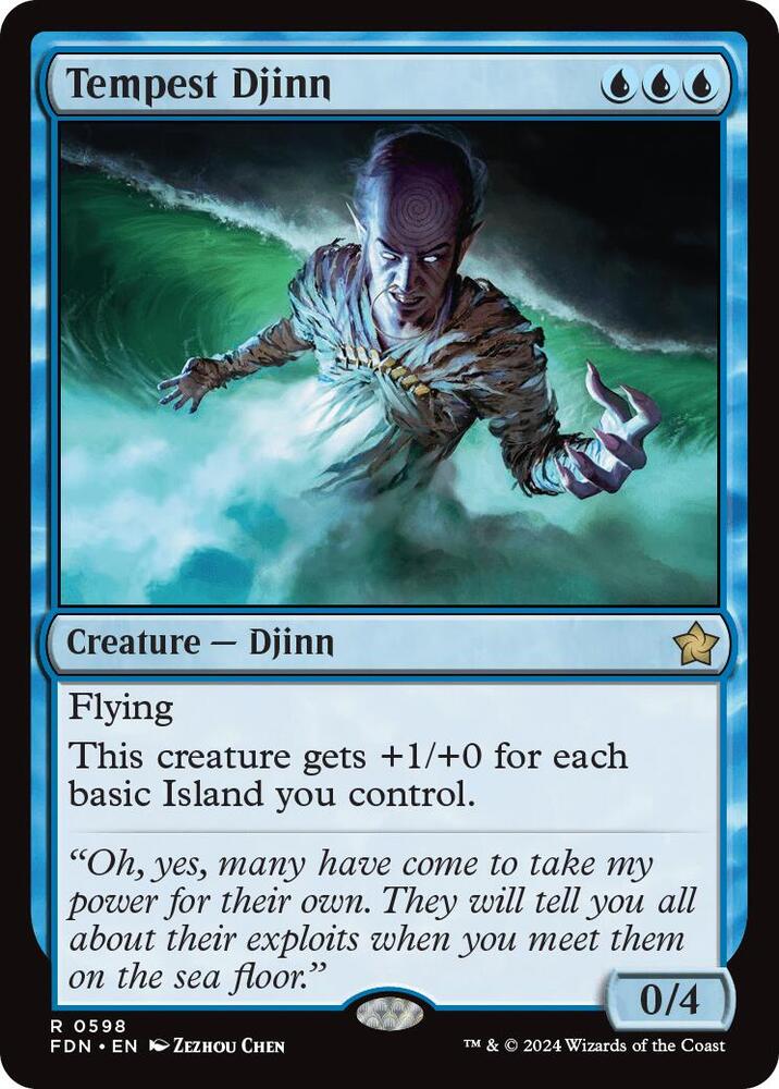 Tempest Djinn 598 card from Foundations