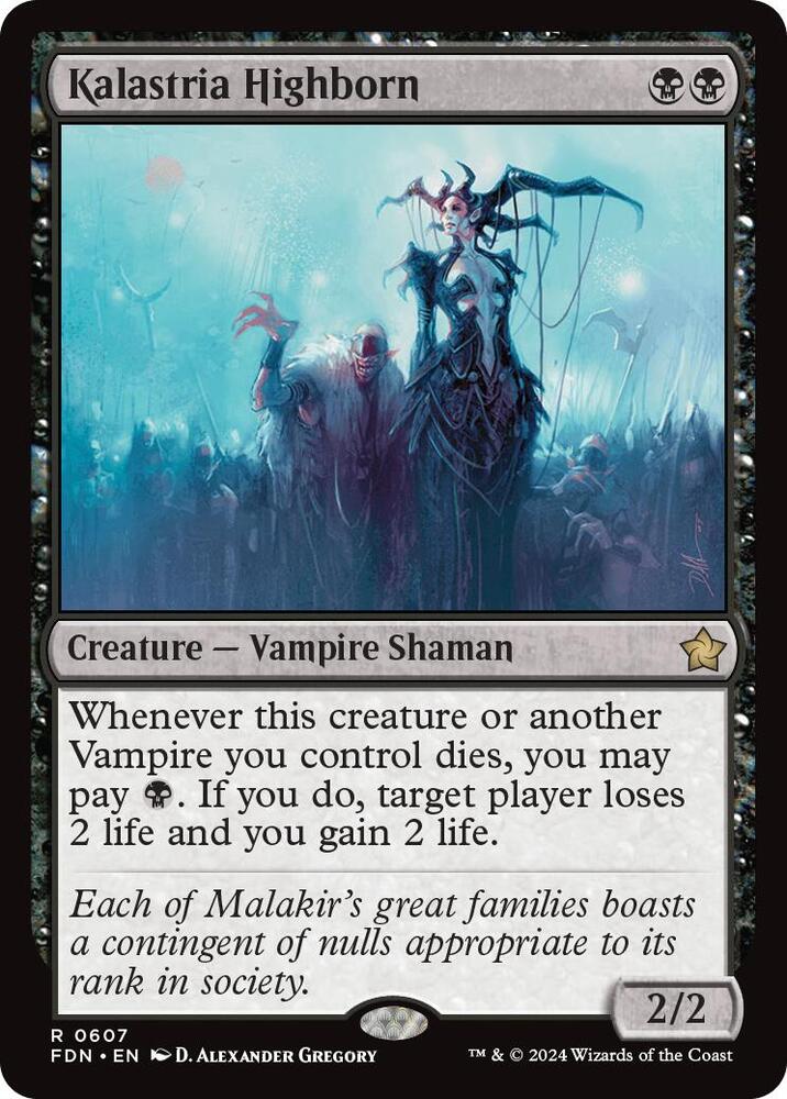 Kalastria Highborn 607 card from Foundations