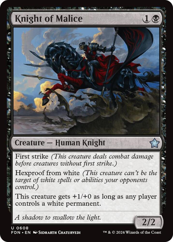 Knight of Malice 608 card from Foundations