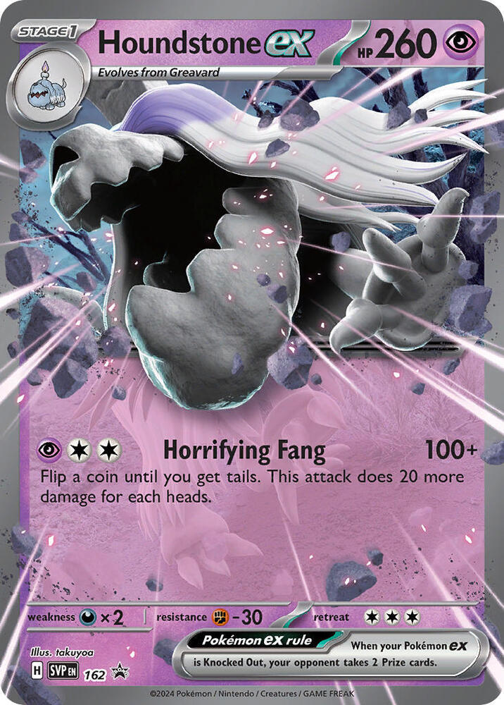 Houndstone ex 162 card from SV: Scarlet & Violet Promo Cards