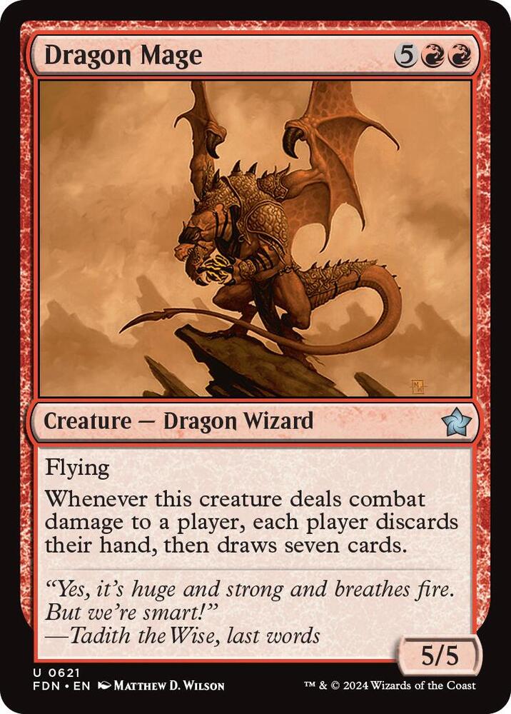 Dragon Mage 621 card from Foundations