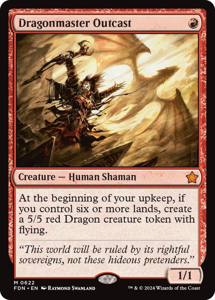 Dragonmaster Outcast 622 card from Foundations