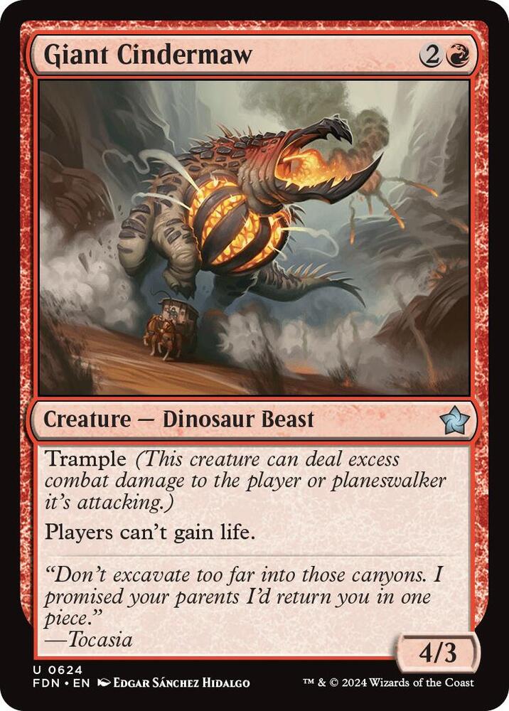 Giant Cindermaw 624 card from Foundations
