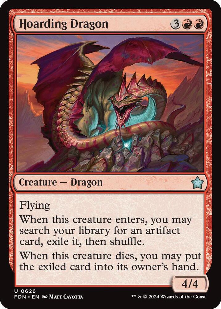 Hoarding Dragon 626 card from Foundations