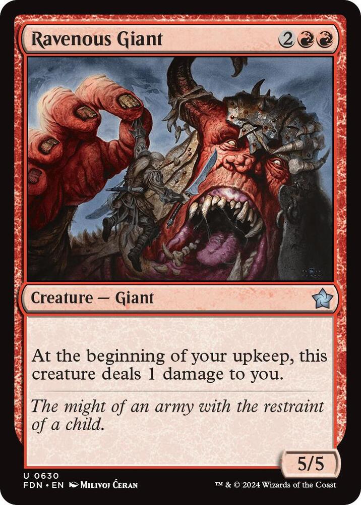 Ravenous Giant 630 card from Foundations