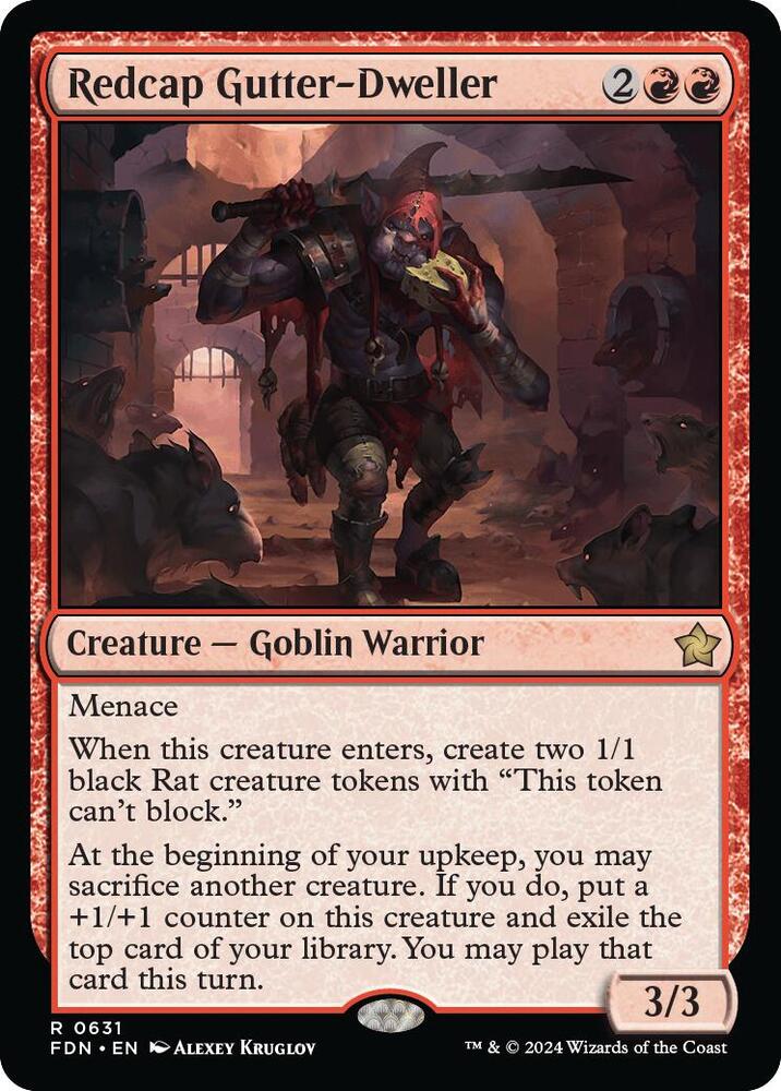 Redcap Gutter-Dweller 631 card from Foundations