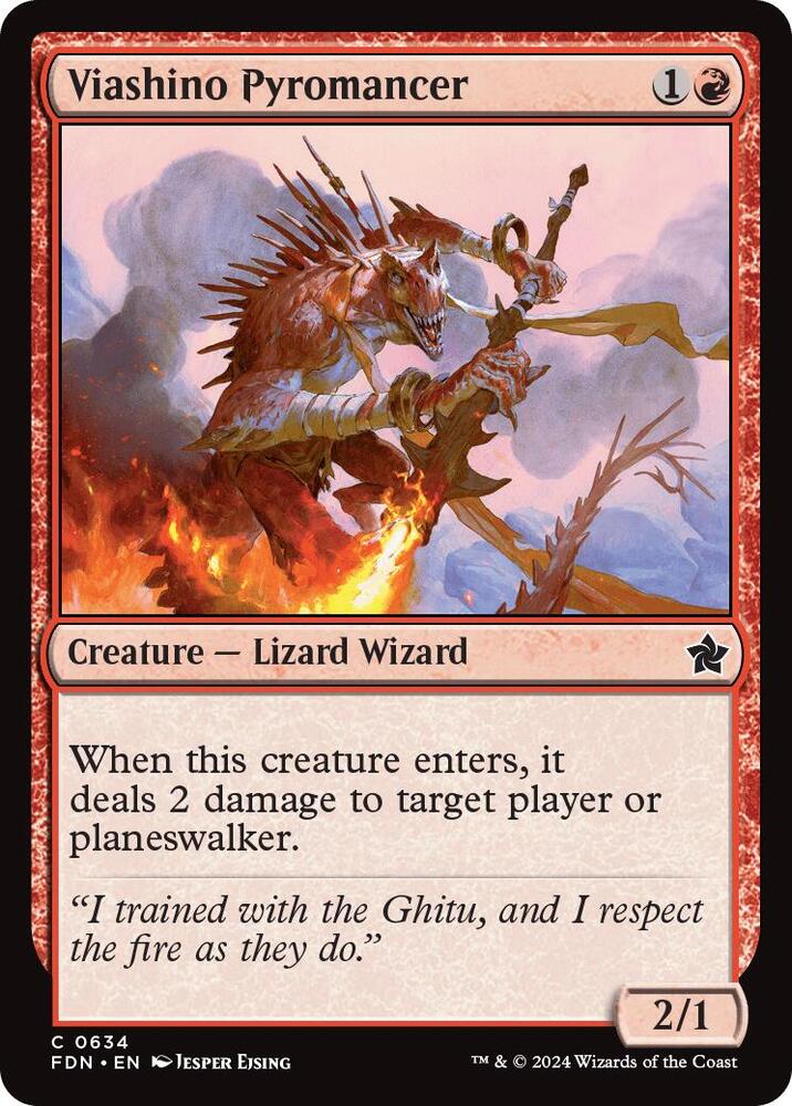 Viashino Pyromancer 634 card from Foundations