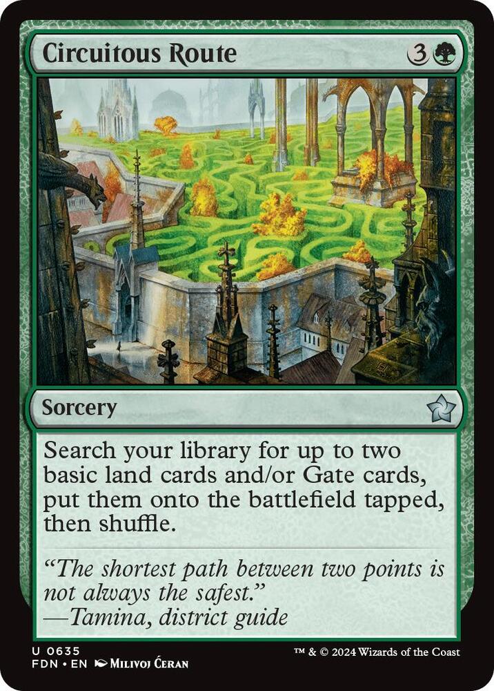 Circuitous Route 635 card from Foundations
