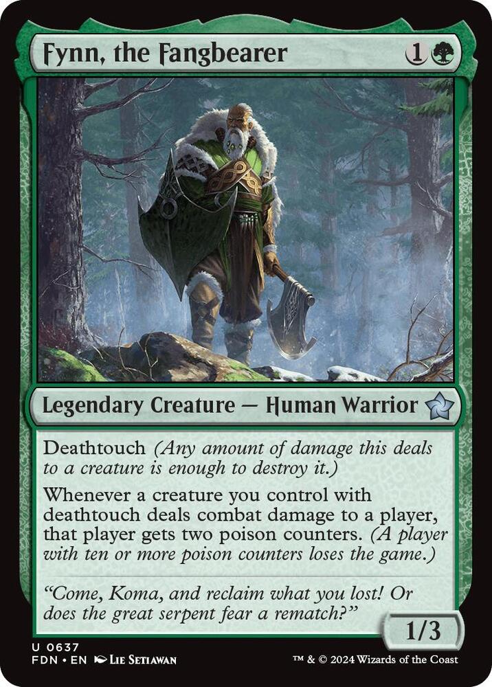 Fynn, the Fangbearer 637 card from Foundations