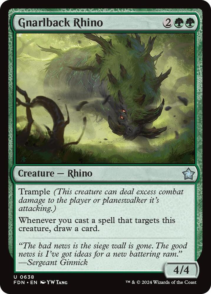 Gnarlback Rhino 638 card from Foundations