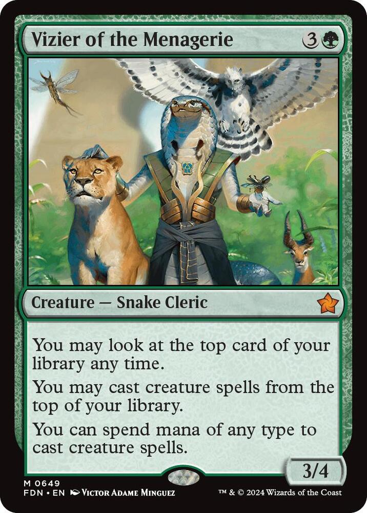 Vizier of the Menagerie 649 card from Foundations