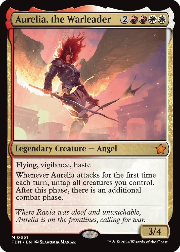 Aurelia, the Warleader 651 card from Foundations