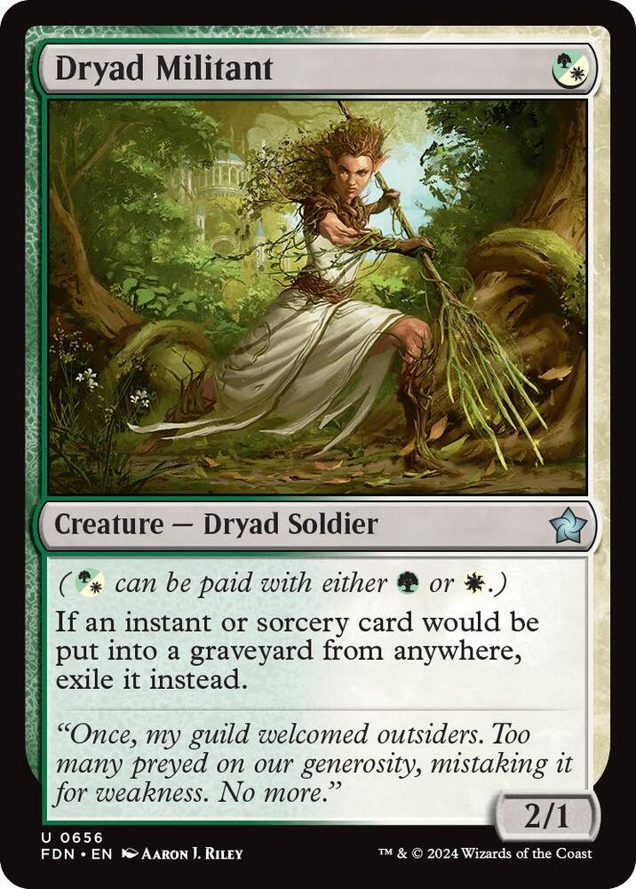 Dryad Militant 656 card from Foundations