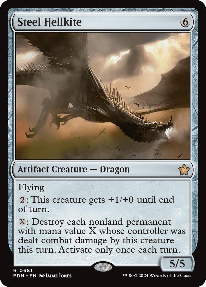 Steel Hellkite 681 card from Foundations