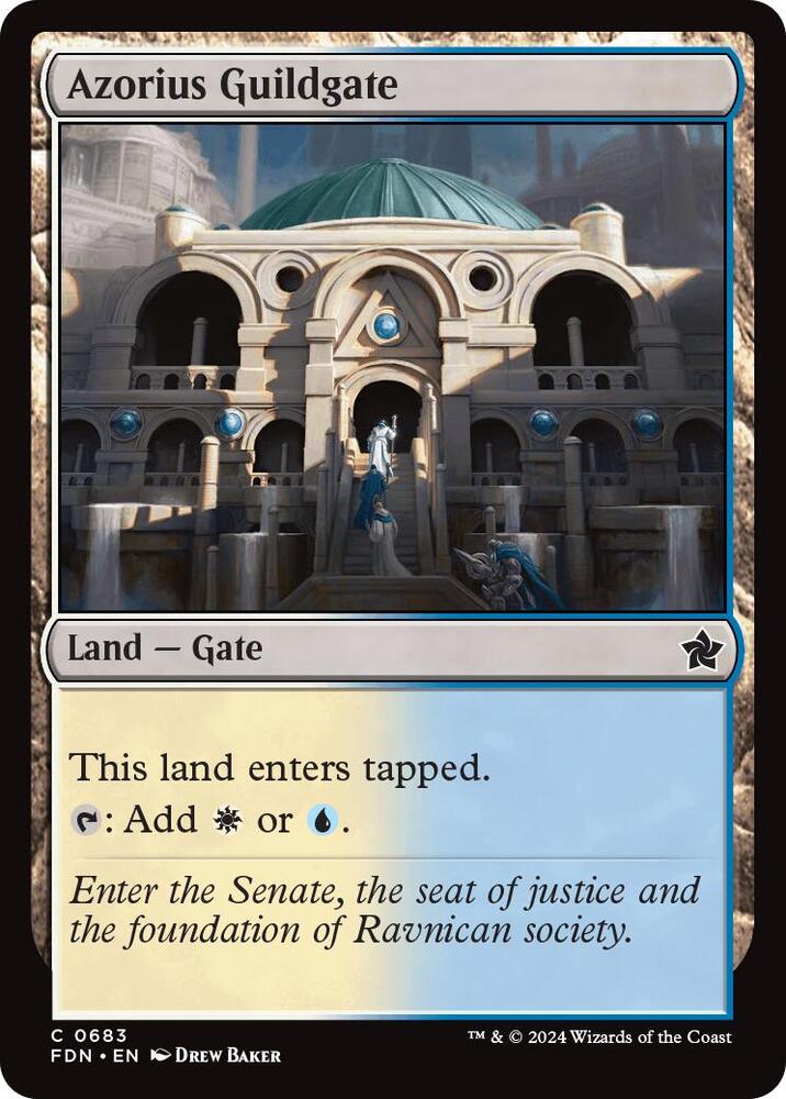 Azorius Guildgate 683 card from Foundations
