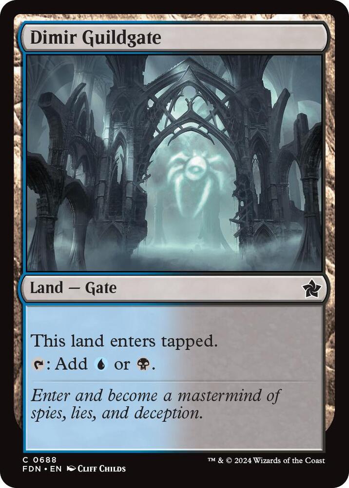 Dimir Guildgate 688 card from Foundations