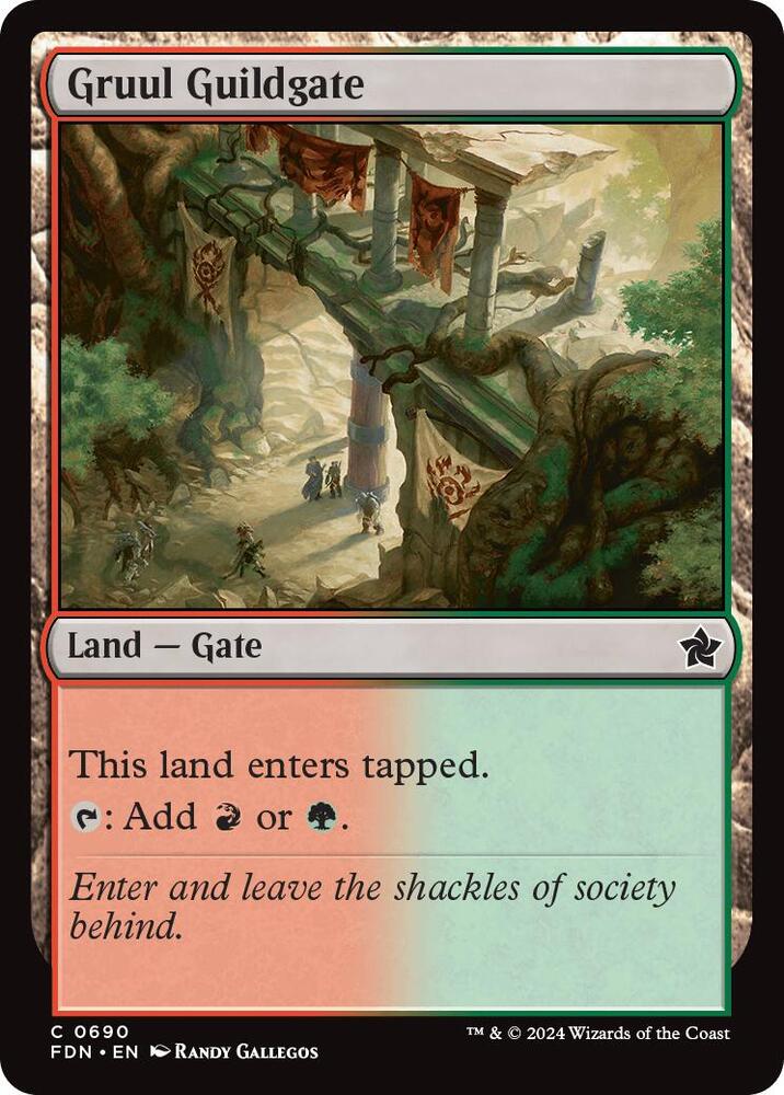 Gruul Guildgate 690 card from Foundations