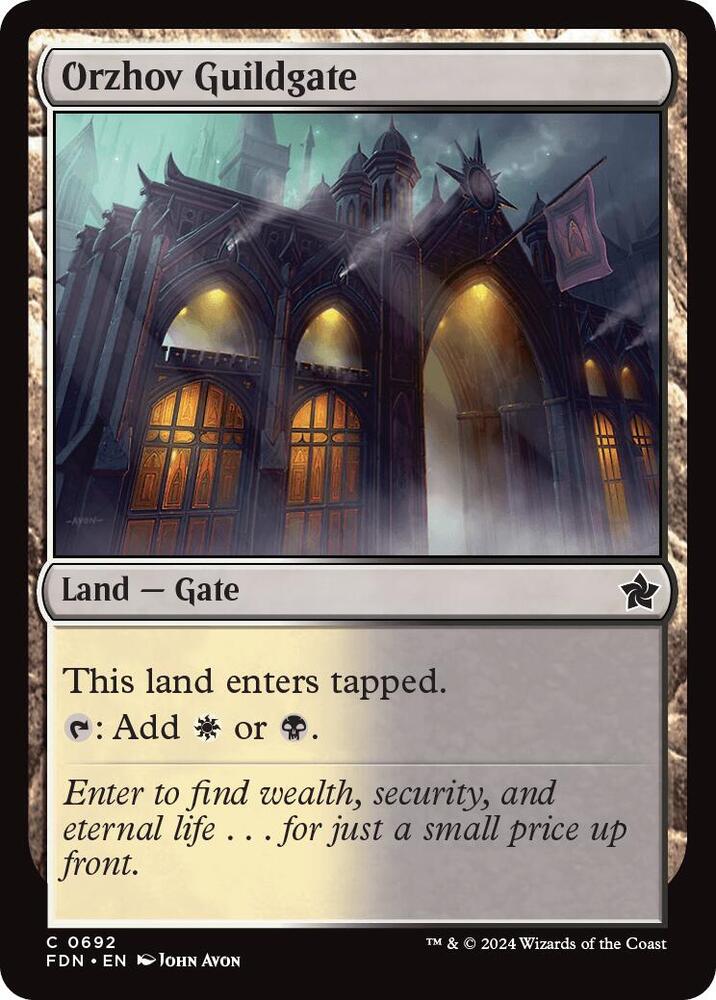 Orzhov Guildgate 692 card from Foundations