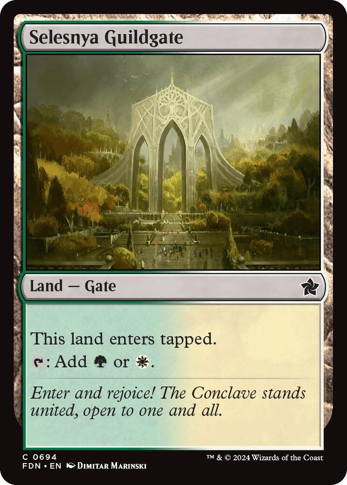 Selesnya Guildgate 694 card from Foundations