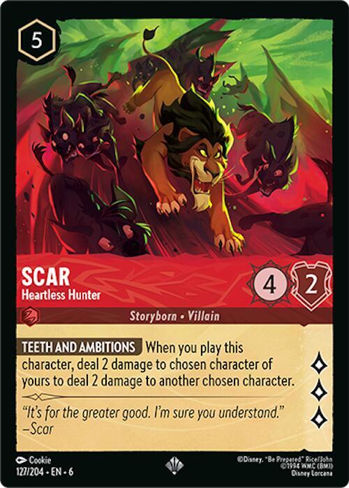 Scar - Heartless Hunter 127/204 card from Azurite Sea