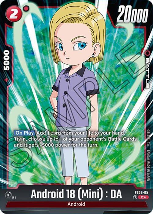 Android 18 (Mini) : DA (Bonus Pack Alternate Art) FS06-05 card from Starter Deck 6: Son Goku (Mini)