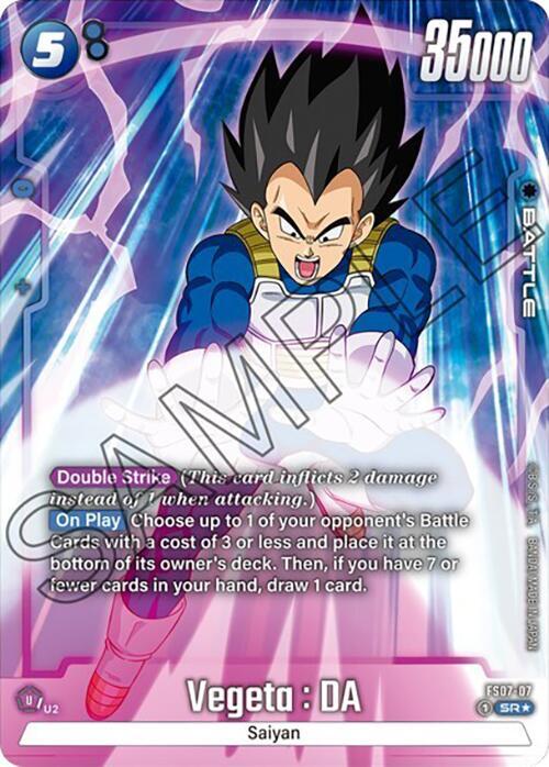 Vegeta : DA (Bonus Pack Alternate Art) FS07-07 card from Starter Deck 7: Vegeta (Mini)