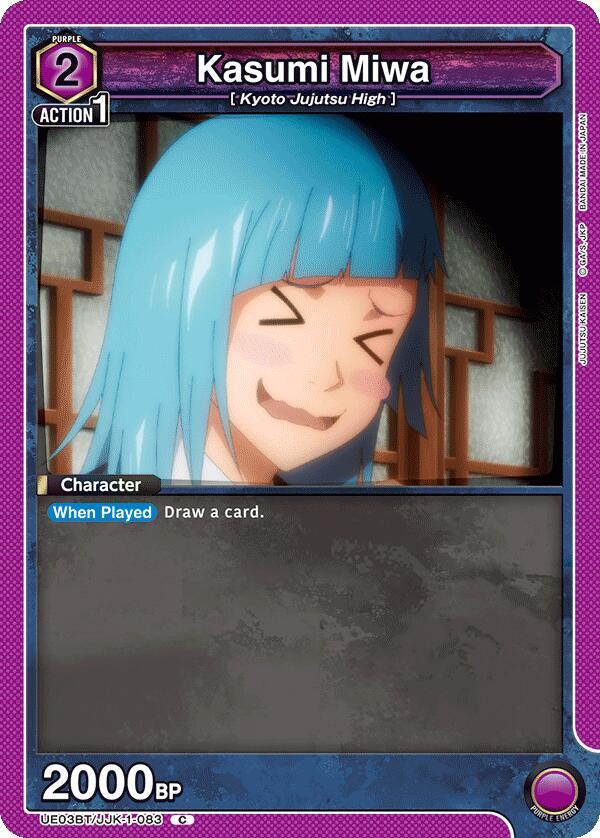 Kasumi Miwa UE03BT/JJK-1-083 card from UE03BT: Jujutsu Kaisen