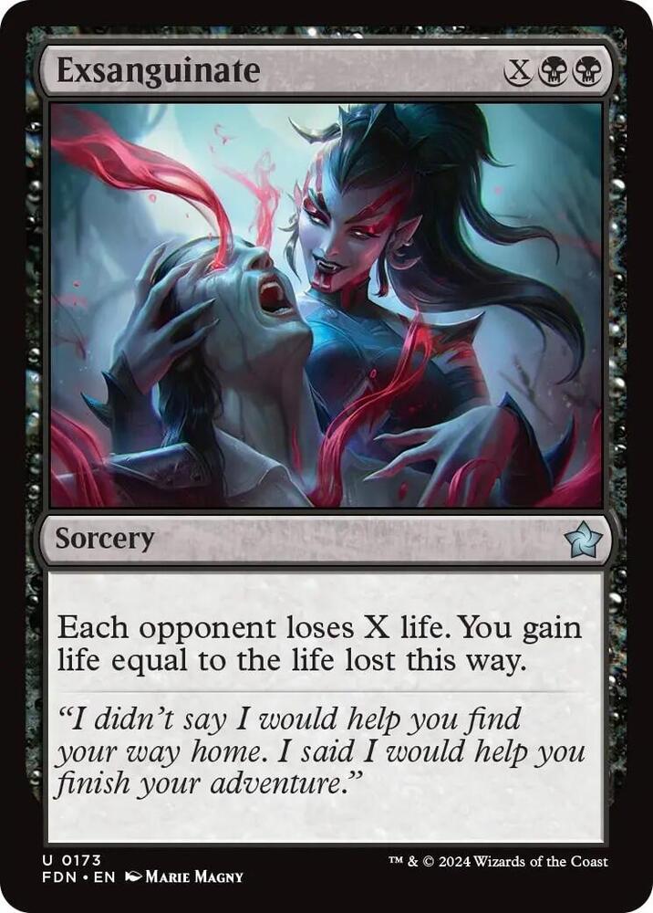 Exsanguinate 173 card from Foundations