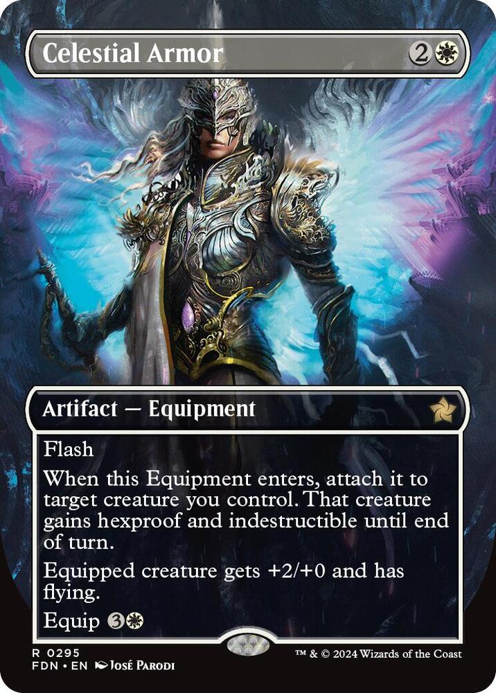 Celestial Armor (Borderless) 295 card from Foundations