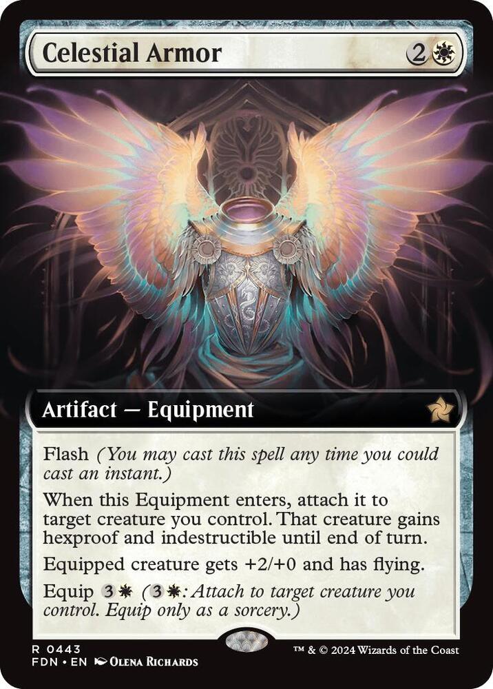 Celestial Armor (Extended Art) 443 card from Foundations