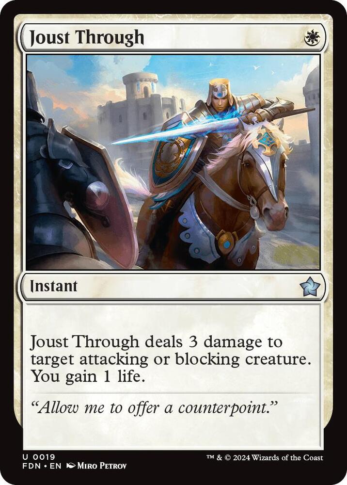 Joust Through 19 card from Foundations