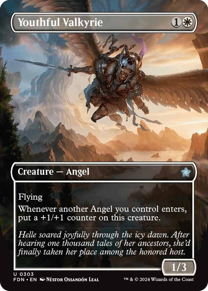 Youthful Valkyrie (Borderless) 303 card from Foundations