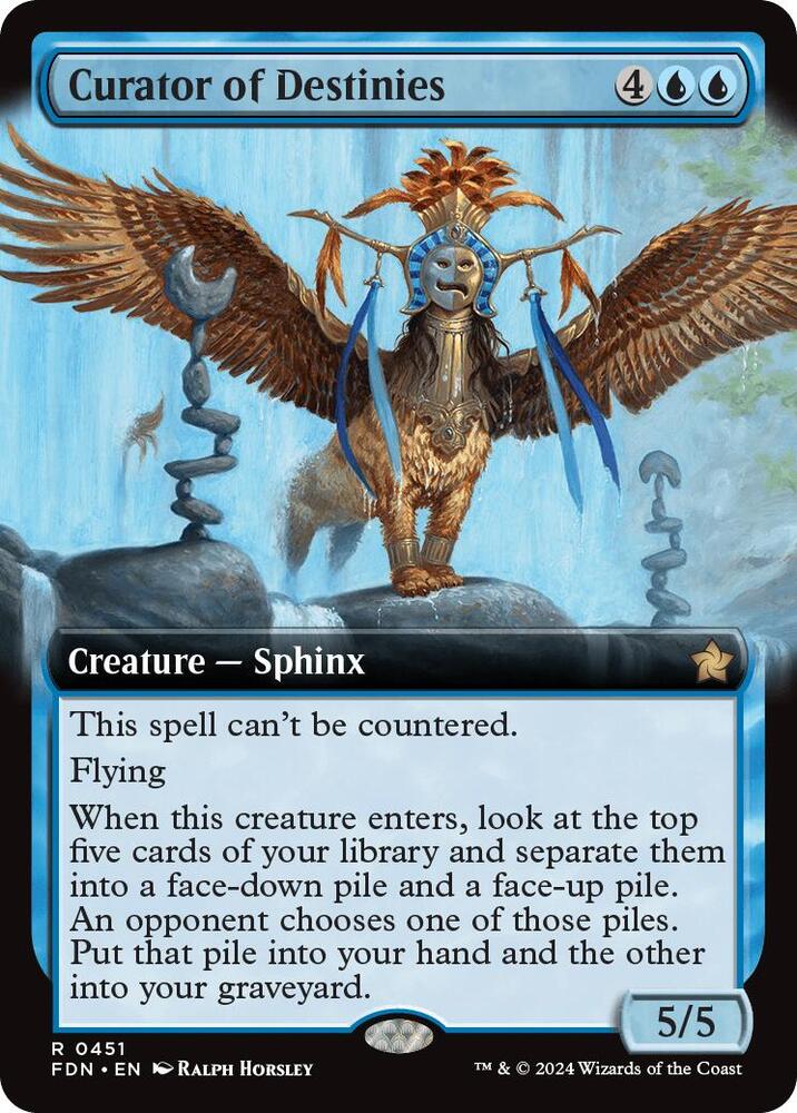 Curator of Destinies (Extended Art) 451 card from Foundations