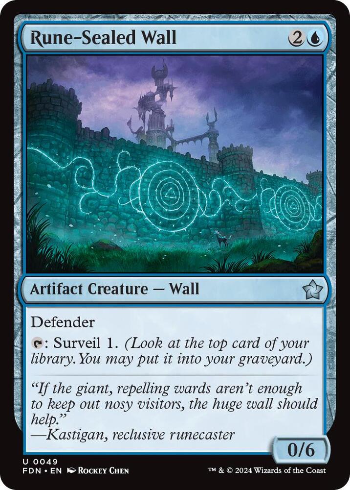 Rune-Sealed Wall 49 card from Foundations